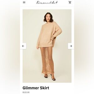 Line and Dot Glimmer Skirt NWT